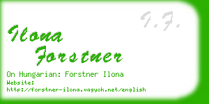 ilona forstner business card